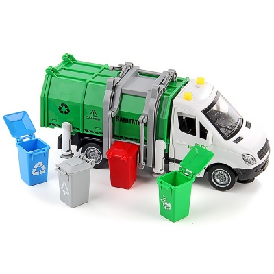 Автомобиль мусоровоз с фрикционным механизмом свет звук Veld Co 118477 1